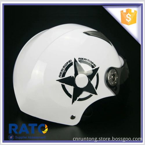 Custom half face motorcycle helmet with glasses